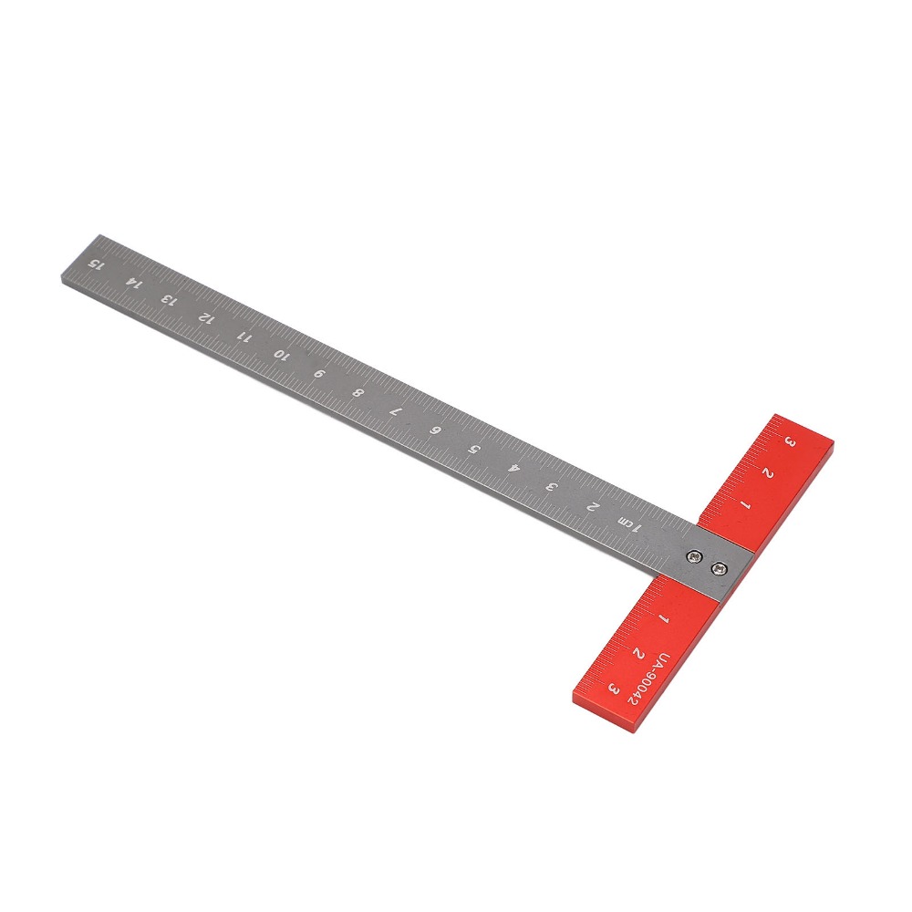 Portable Accurate Scale T Square Ruler T-Shaped 6 Inch Aluminum Alloy Ruler Gray Metal Multifunctional Ruler Art Framing