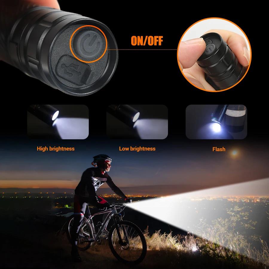2025 Rechargeable GT10 Flashlight Super Bright Portable Ultra Power Long Range Tactical Torch Lamp Outdoor Emergency Camping Lantern