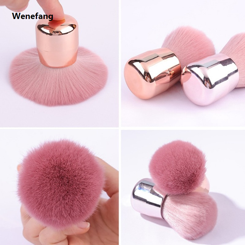 Wenefang 1PCS Professionals Nails Art Mushroom Brush Round Paint Gel Dust Cleaning Make Up Brush Manicure Accessories equipment Tools