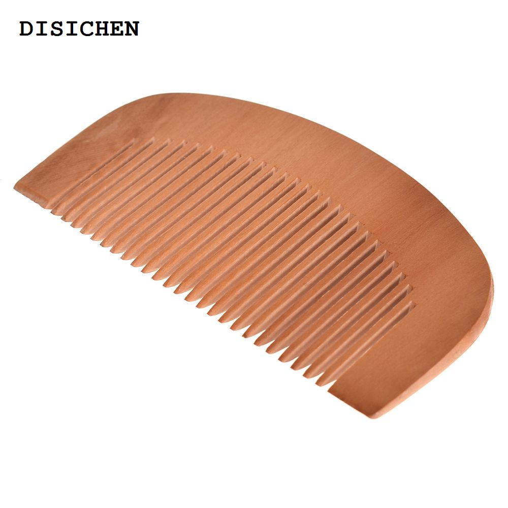 DISICHEN Fashion 1pc Pocket Comb Natural Peach Wood Small Comb Anti-static Beard Head Massage Hair Comb Brush for Travel Easy To Carry