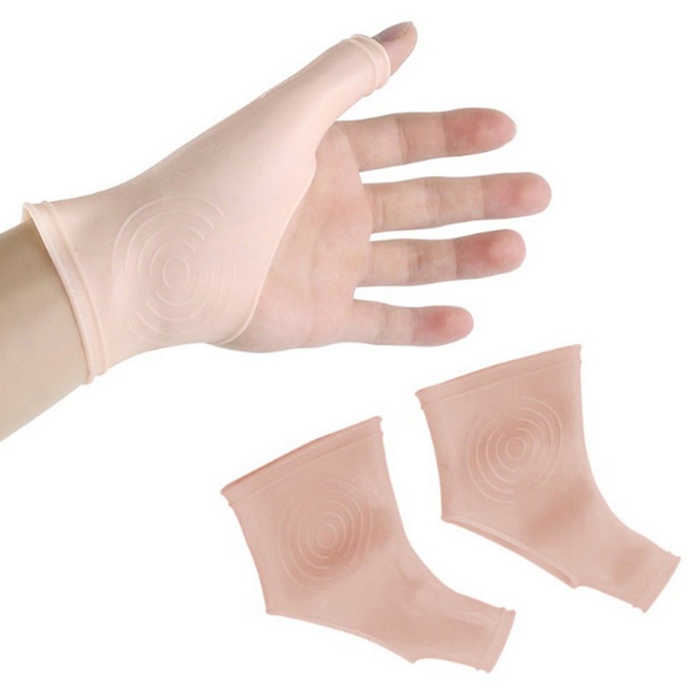 1Pair Yoga Tendonitis Rheumatism Silicone Gel Wrist Thumb Support Thumb Protectors Wrist Protectors