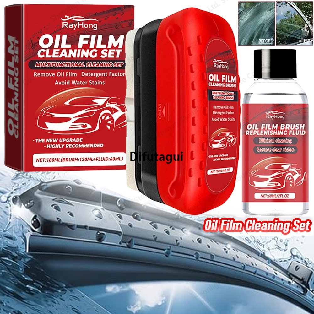 Difutagui Sponge cleaning rearview mirror degreasing oil film new car 2025 New glass cleaning brush decontamination rain and fog cloth