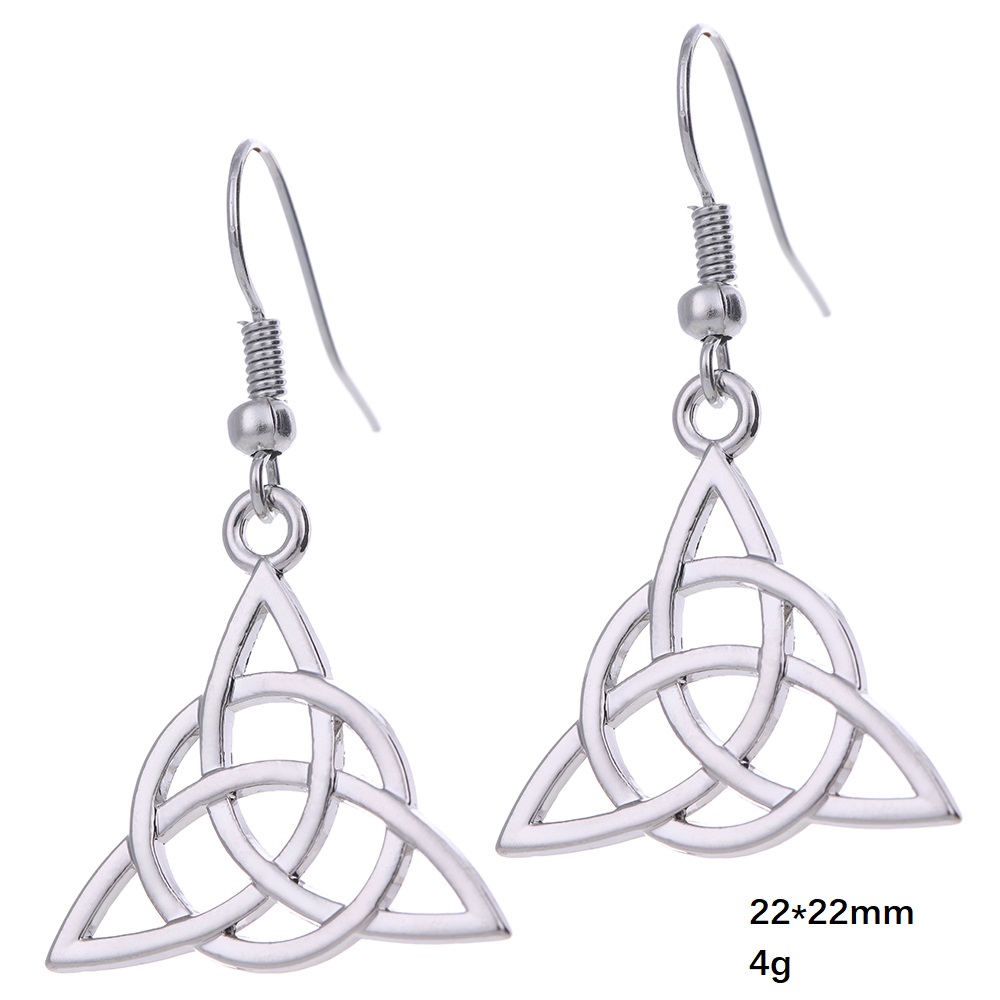 【Happy LifeStore】Skyrim Infinity Love Triangle Knot Earring Female Dangling Earrings DIY Craft for Jewelry Making