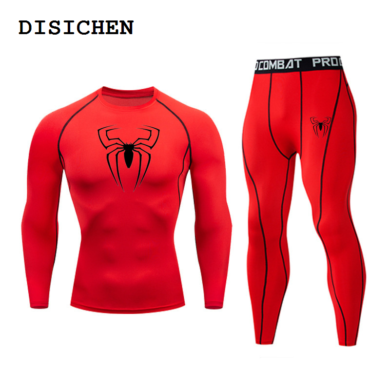 DISICHEN 2025 2Pc　Winter Thermal Underwear Men Set Compression Sports Suit Long Johns Clothes Running Tracksuit Wear Exercise Workout Tights