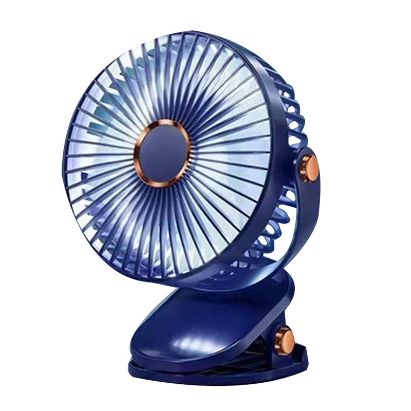 6 Inches Clip Fan Plug-in USB Rechargeable Strong Wind Power Mini Mute Portable Desktop Office Fan, Easy Install Easy to Use Blue