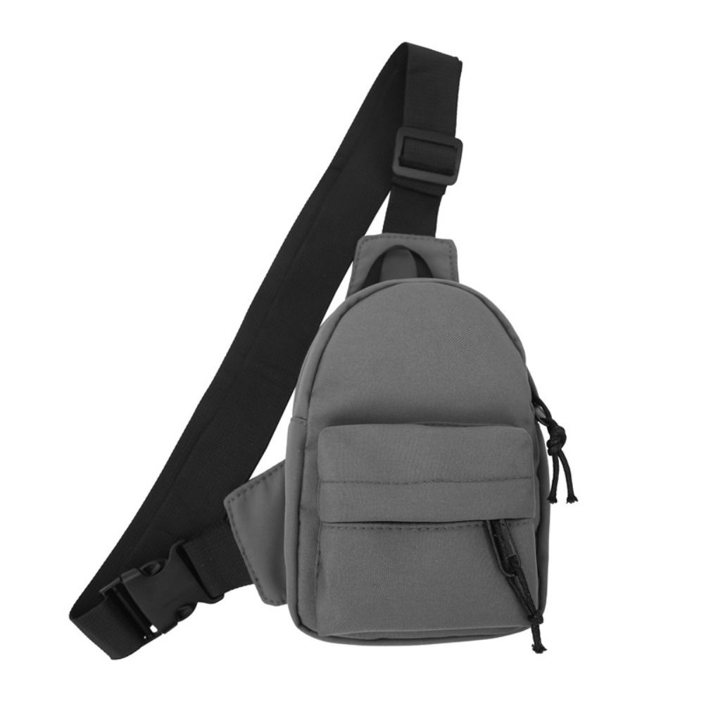 Casual Solid Color Men Crossbody Bag Nylon Japanese Style Sport Chest Bag Phone Bag Handbag Shoulder Bag Unisex