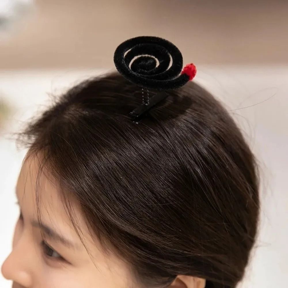 Lovely Coil Simulated Mosquito Hair Clip Creative Pp Cotton Cute Hair Barrettes Funny Soft Stuffed Children Side Clip Women