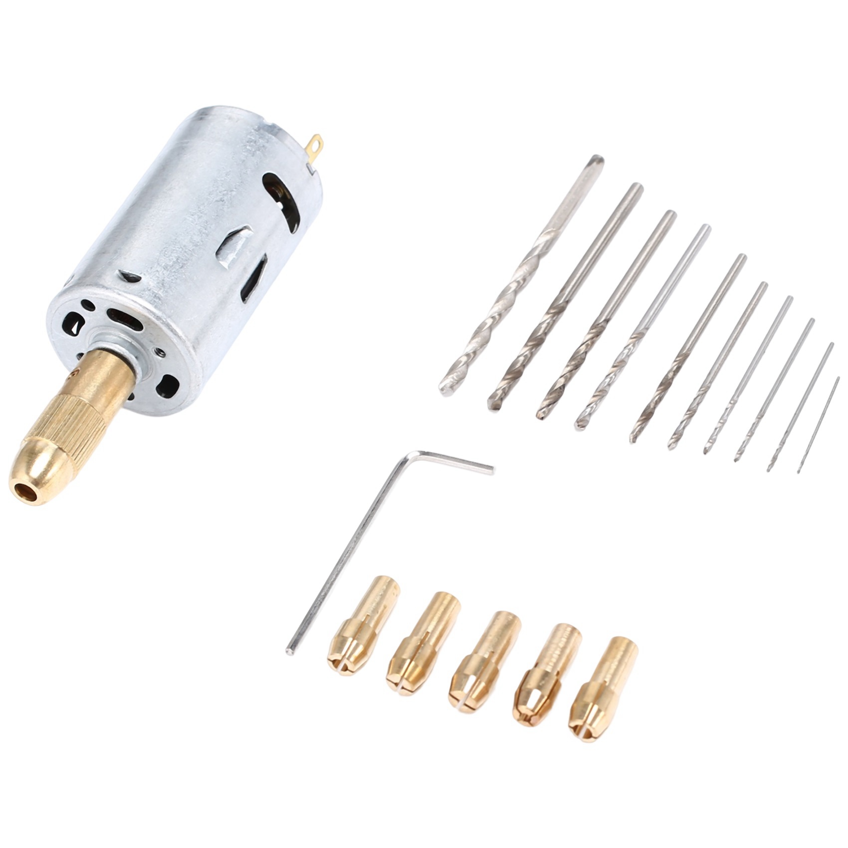 Mini Electric Hand Drill Bit Set DC 12V Motor