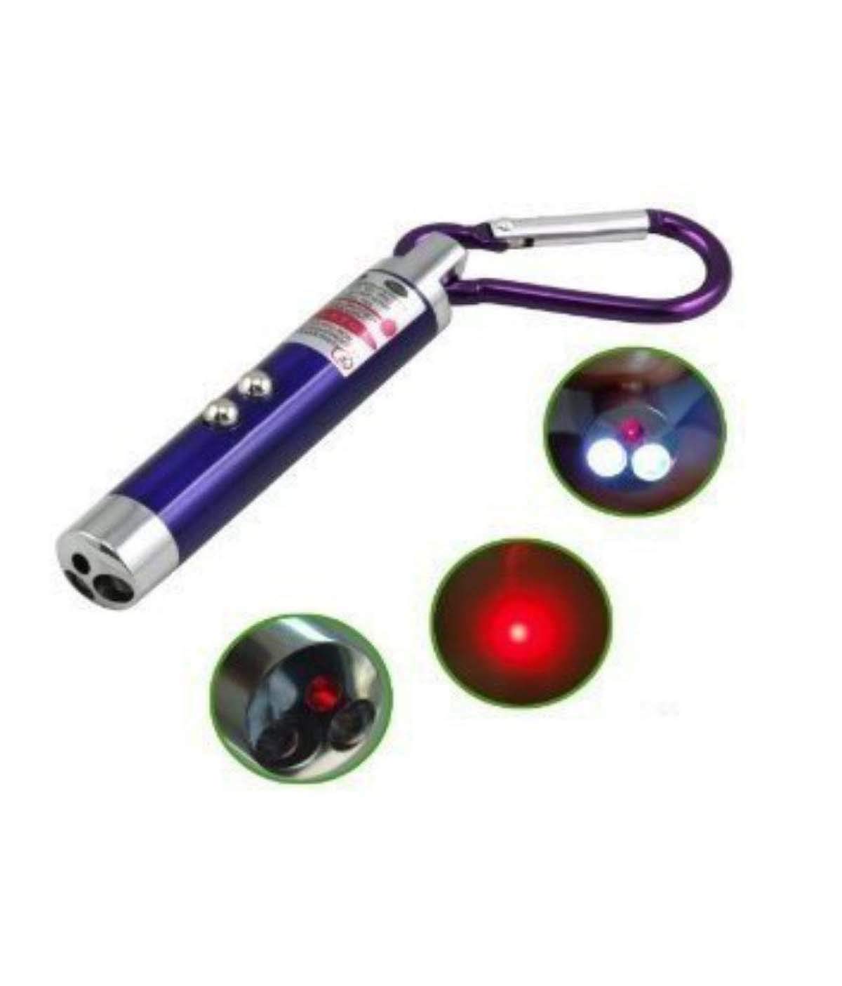 Laser Light 3 In 1 Laser Led Light Key Chain With 3 Types Of Light, 3 Batteries And Key Chain