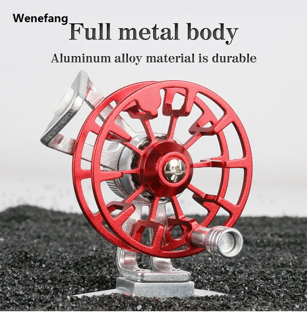 Wenefang DEUKIO Mini Winter Ice Fishing Reel Ultralight All Metal Front Hot Selling Reel Bright Color Live Fish Buckle 50MM Wire Wheel Line Cup - image 1