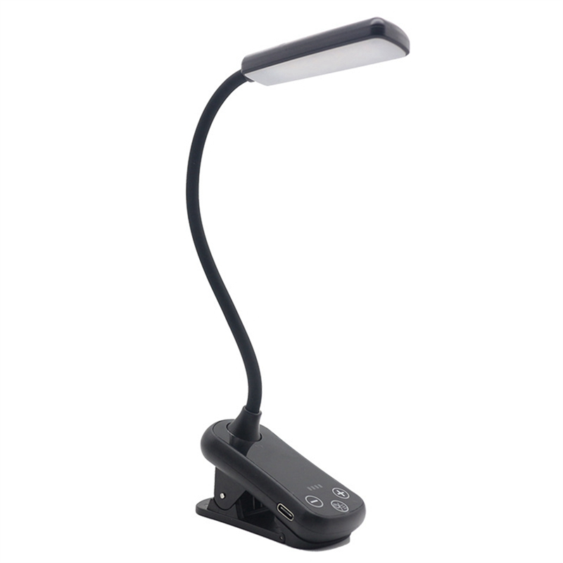 LED Clip on Book Light 3 Colors 8 Brightness USB Rechargeable Light Mini Desk Lamp