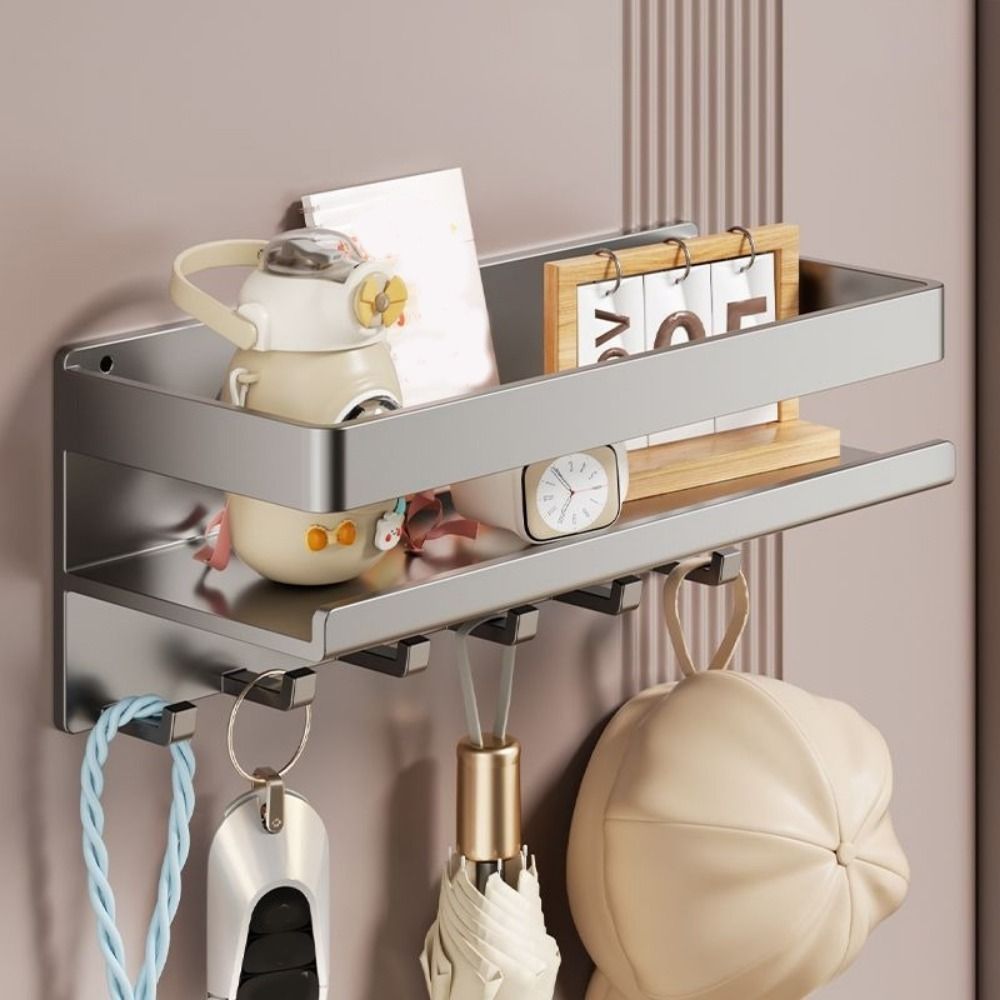 Practical Carbon Steel Refrigerator Magnetic Shelf Punch Free Wall Mounted Kitchen Storage Shelves Space Saving Large Capacity Refrigerator Organizer Home
