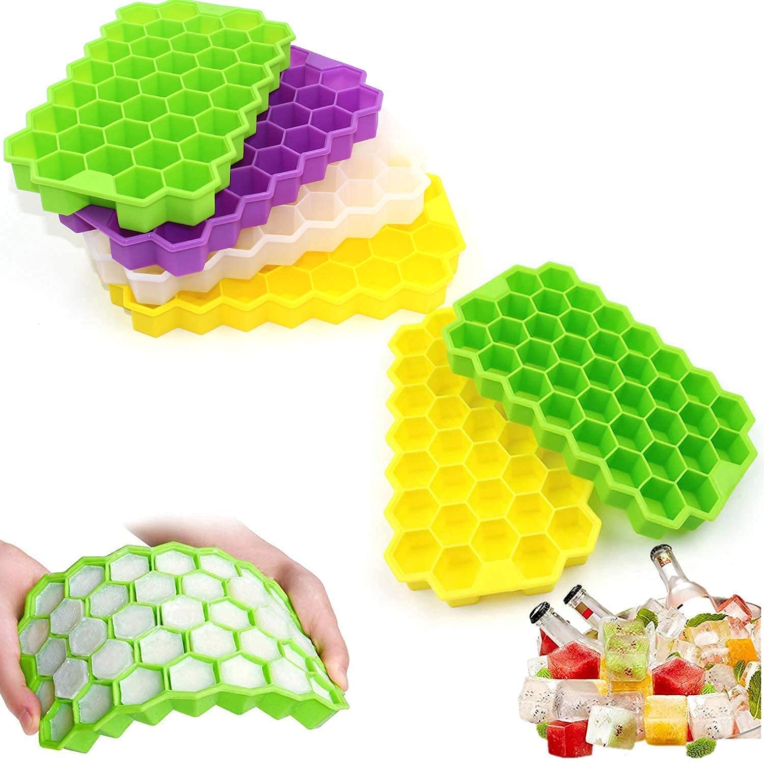 Silicone Honeycomb Design Silicone Ice Cube Tray