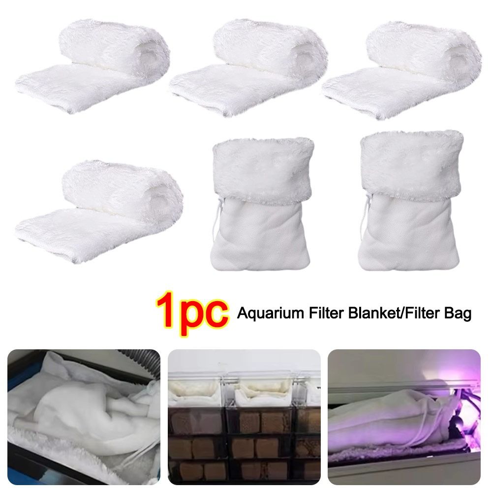 New Reusable Aquarium Filter Dry and Wet Separation Anti-overflow Fish Tank Filter Bag High density Thickening Filter Magical Blanket Biological Filtration Clean Accessories