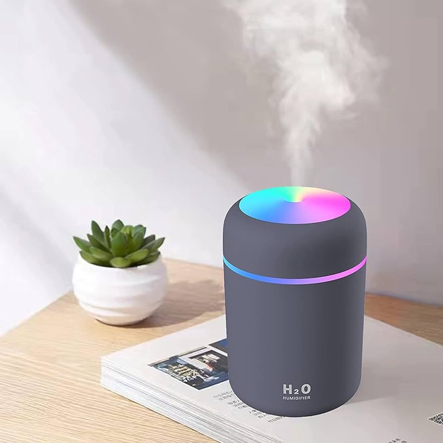 Cool Mist Humidifier,300Ml Mini Portable Humidifier With Multicolor Led Night Light,2 Mist Mode&Auto Shut-Off,Personal Desktop Humidifier(MultyColor)