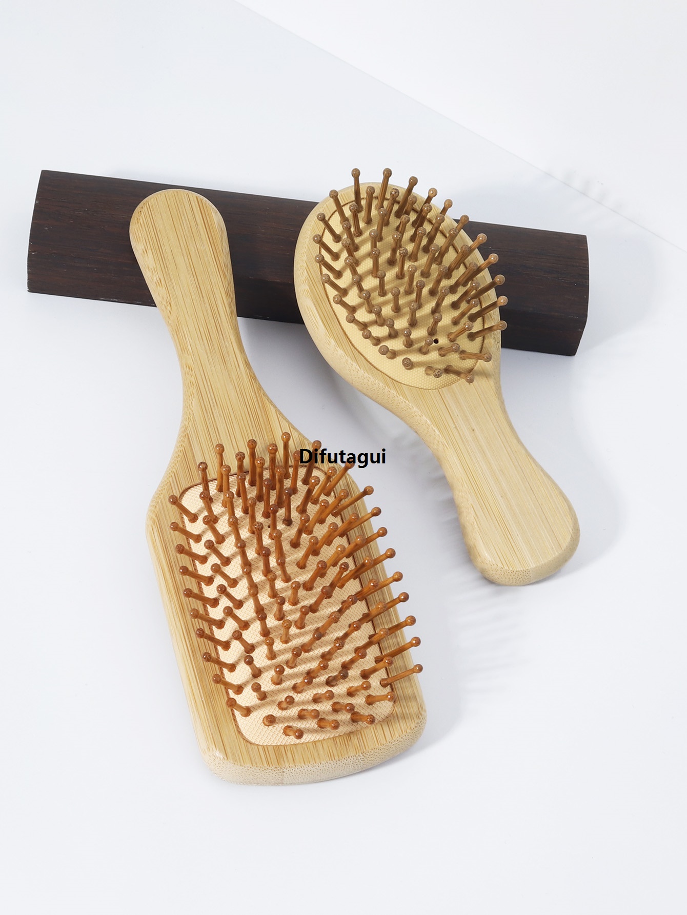 Difutagui All suitable hairbrushes for massaging scalp and hair, hairbrushes Original round and square 2 for growing wooden, hair texture
