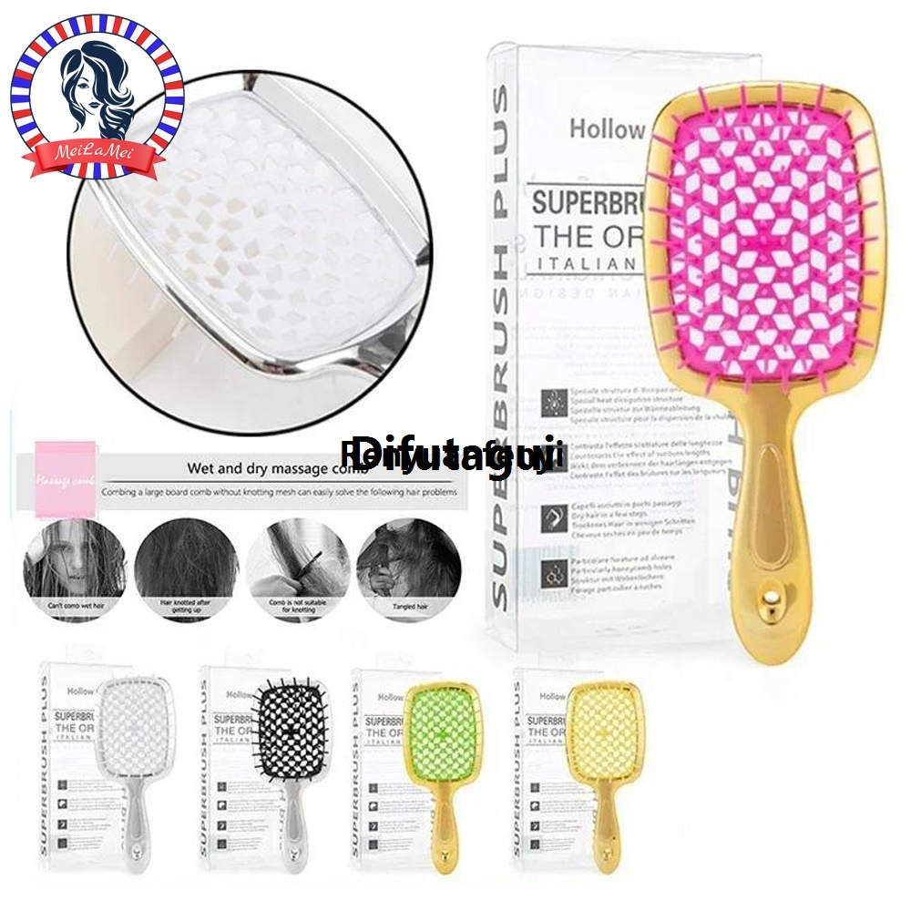 Difutagui 1 Pcs Boxed Comb Fluffy Air Cushion Scalp Massage Hair Brush Detangling Profesional 2025 Hair Brush Original Women Girls Salon DIY Styling Tools