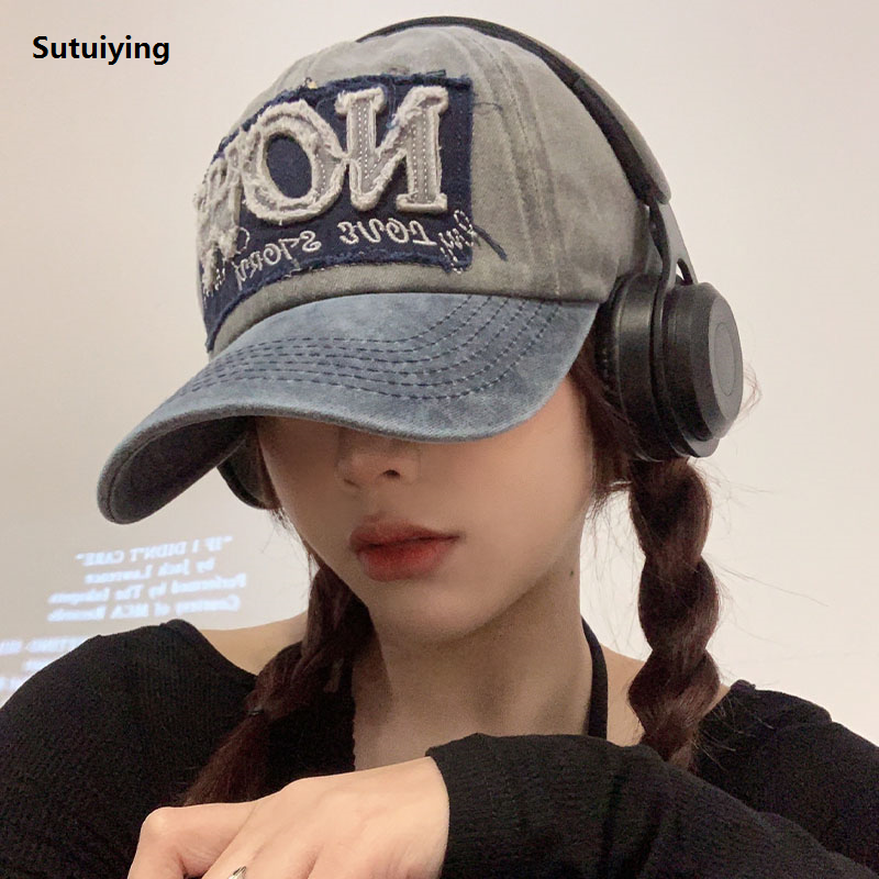 Sutuiying WOW Letter Baseball Cap For Women Men Snapback Bonnet Adjustable Original Summer Sun Visors Retro Washed Cotton Dad Trucker Hat кепка y2k