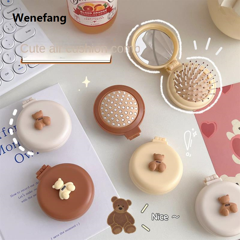 Wenefang Mini Cute Portable Small Massage Hairbrush Cartoon Air Cushion Comb Hair Brush Comb for Girls Hairdressing Care Tools