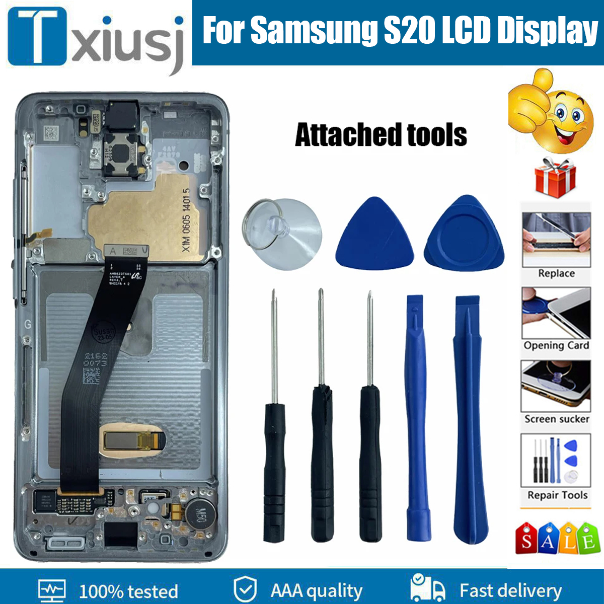 HOT 100% Test AMOLED for Samsung GalaxyS20 Display Screen SM5G-G981U G981U1 G981A G981F G981 LCD Touch Digital Component Replacement
