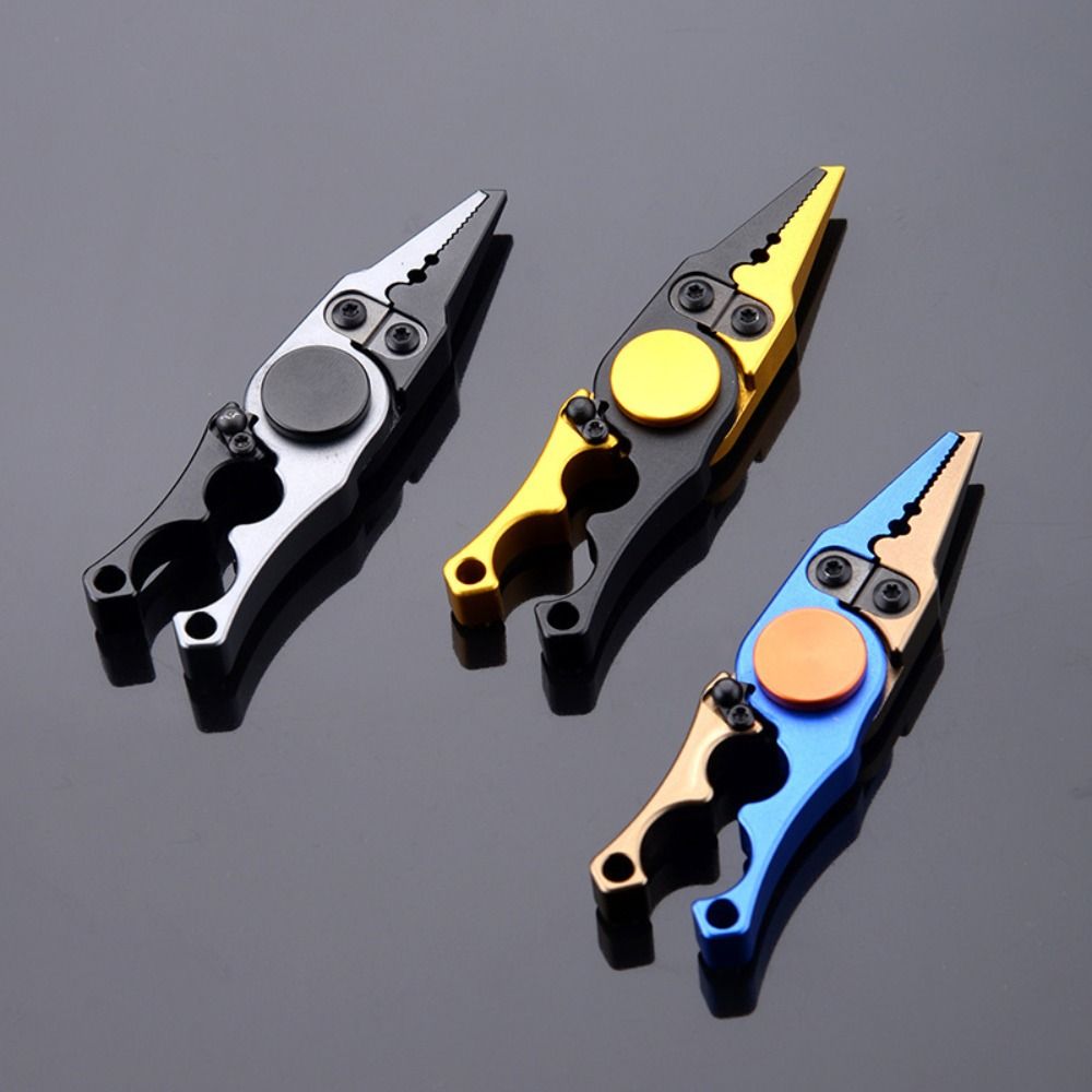 New Aluminum Alloy Fishing Pliers Scissors Gold Black Blue Pliers Fishing Hook Remover Multi Functional Fishing Clamp Fishing