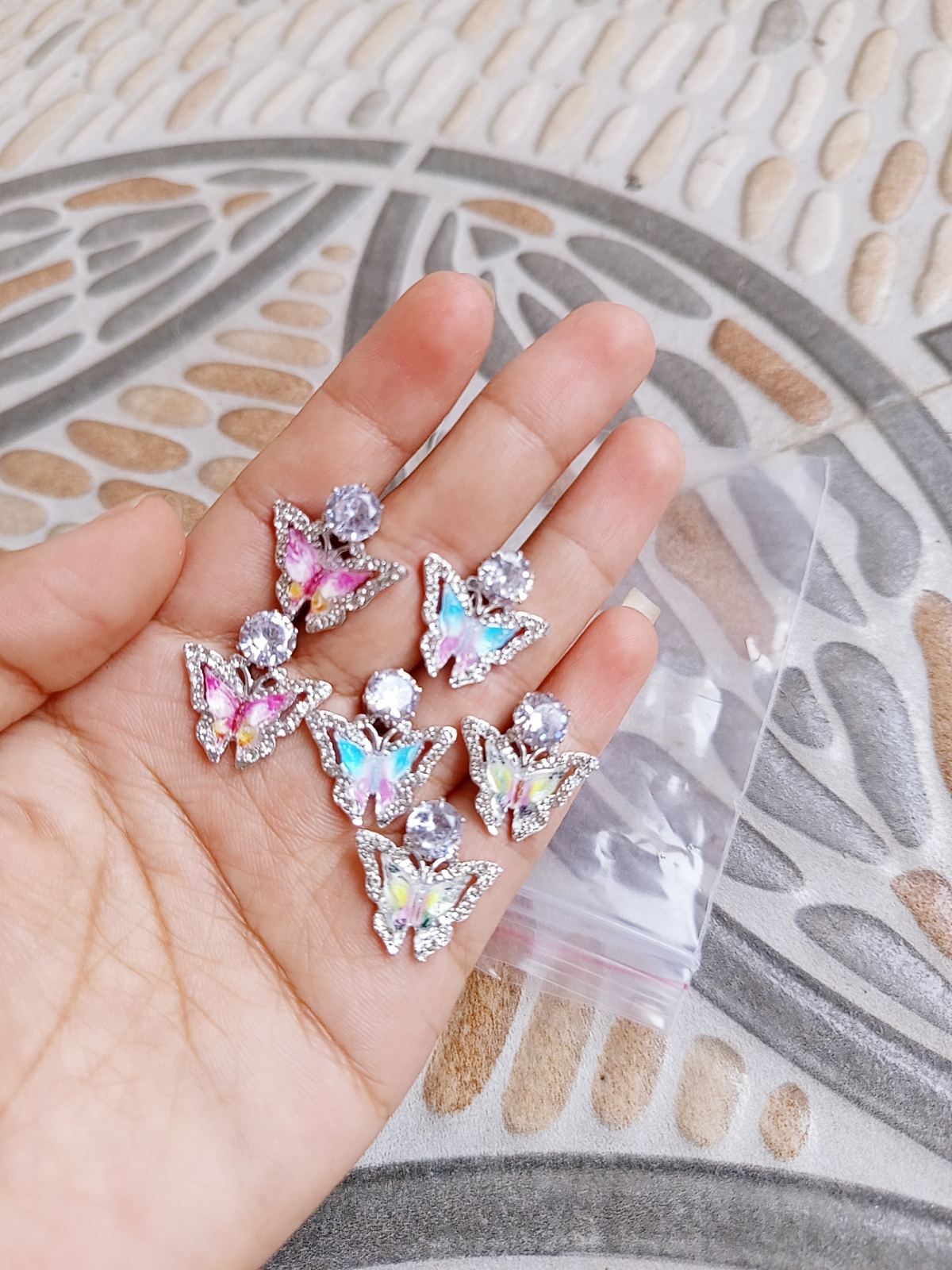 1Pair Zircon Crystal Butterfly Earrings For Women Girls Wedding Party New Fine Jewelry Gift