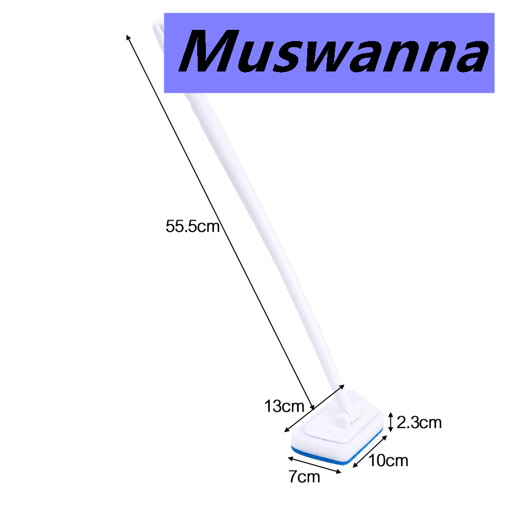 Muswanna Bathroom Wall Brush Multi-Functional Long Handle Removable Brush Household Floor Bathtub Brushes Tile Sponge Cleaning Brush 1Pcs