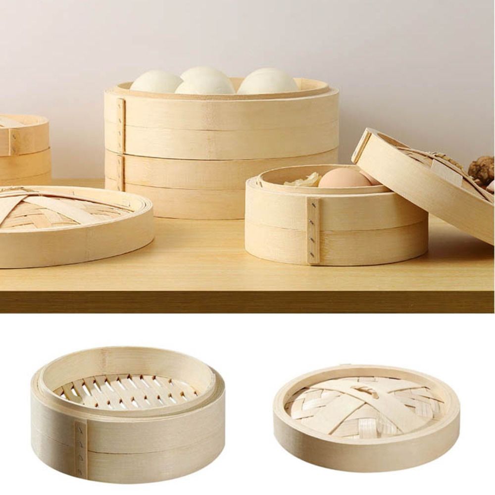 New Bamboo Bamboo Steamer Handmade Natural Bamboo basket Eco-friendly Weaving Chinese Food Tools