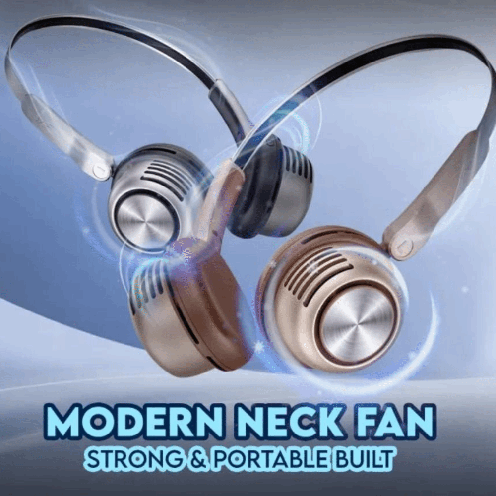 Wearable Cooling Portable Fan Hanging Leafless Neck Fan Rechargeable Bladeless Air Cooler Necklace