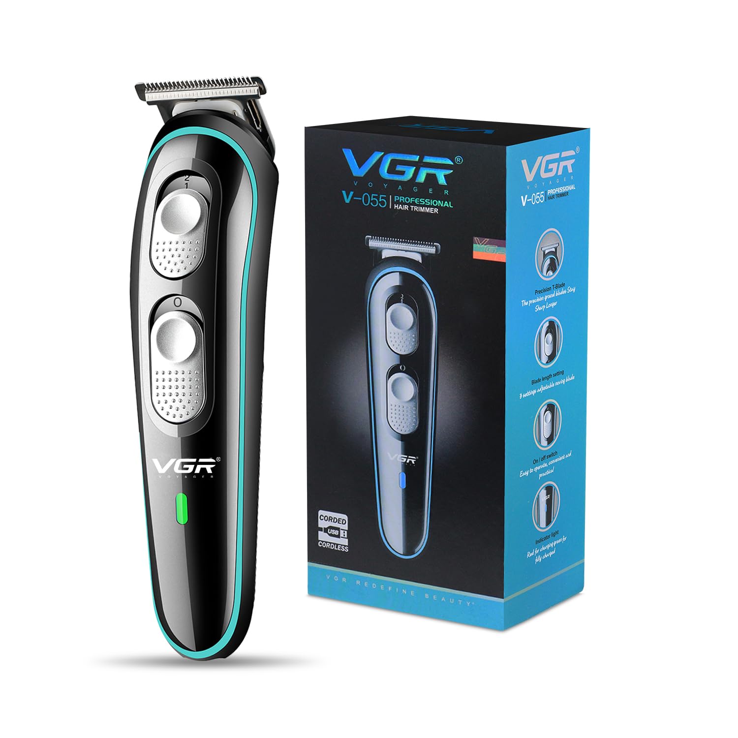 VGR V-055 Electric Hair Trimmer For Men Cordless Hair Trimmer