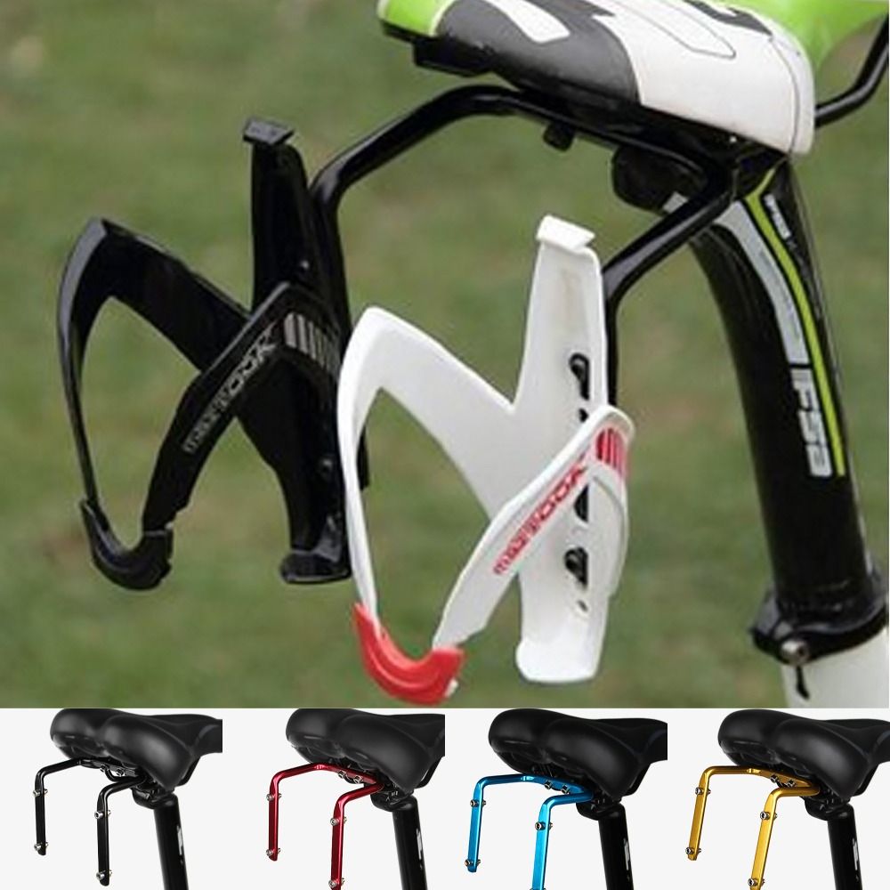 Easy To Install Aluminum Alloy Bike Water Cup Rack Double Holder Cycling Accessories Kettle Converter Water Bottle Holder For Bicycle Mountain Bike
