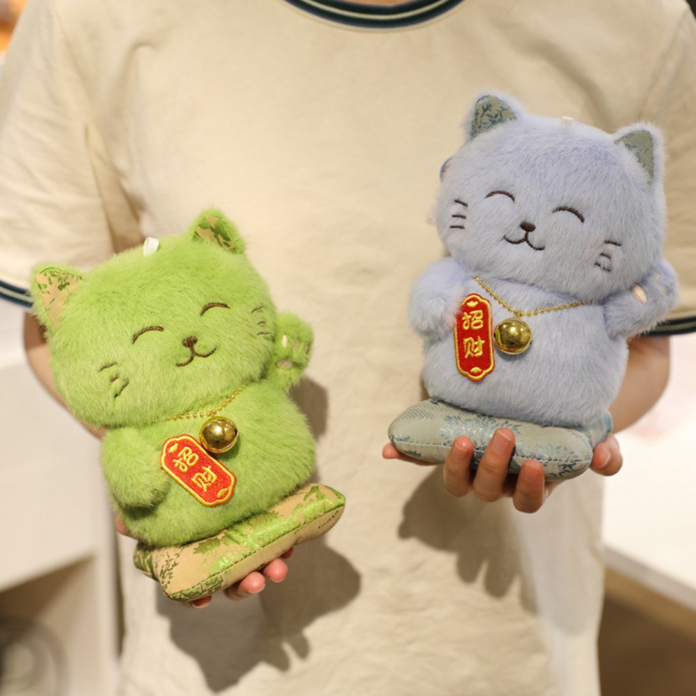 Little Cat Plush Doll With Necklace Plush Cat Ornament Fluffy Collection Cat Plush Toy Cartoon Cute Cat Stuffed Doll Christmas