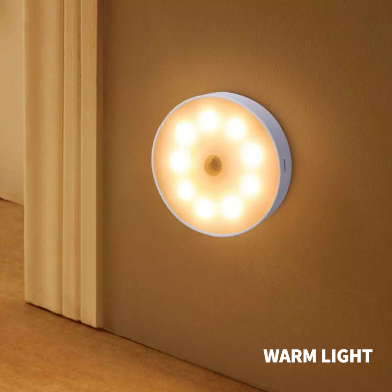 Night Light USB Rechargeable Intelligent Body Motion Sensor Induction LED Cabinet Light for Bathroom, Bedroom and Counter, Dimmable | Home Promall