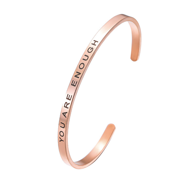 【Innovative designs】Stainless Bracelet Steel Bracelet Open C DW Bracelet 4mm Wide
