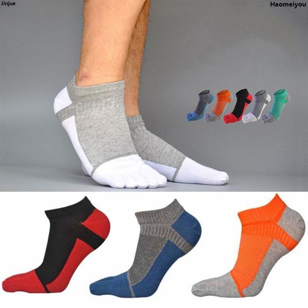 Luxury JinjueSocks ankle socks five finger exposed breathable spring and summer compression comfortable sports anti-friction no ankle socks men's socks Portable Bargain price