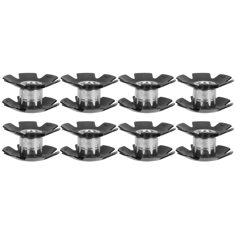 8PCS Durable Alloy Steel Star Nut Lightweight Easy Installation Bicycle Star Nut Black Bike Star Nut Headset Expanding Plug for 28.6mm / 1.1in Bike Fork for MTB, Road and For BMX Bikes Fork