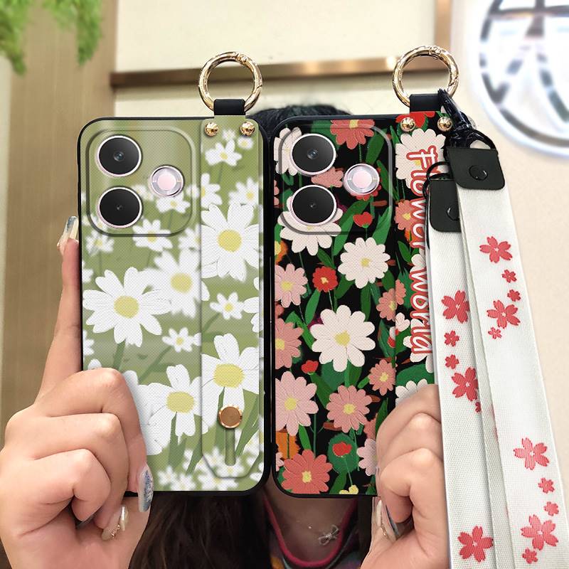 Shockproof old lady Phone Case For OPPO Realme10 Pro 5G Waterproof protective Kickstand for mom Wristband Anti-knock