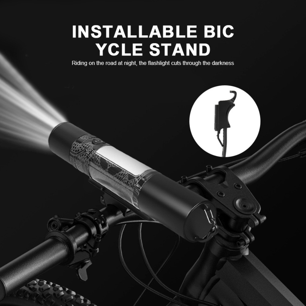 Strong Light 1000LM LED Flashlight with Hook Rechargeable Waterproof Magnetic Zoom Torch Mini Convenient Bike Light Camping