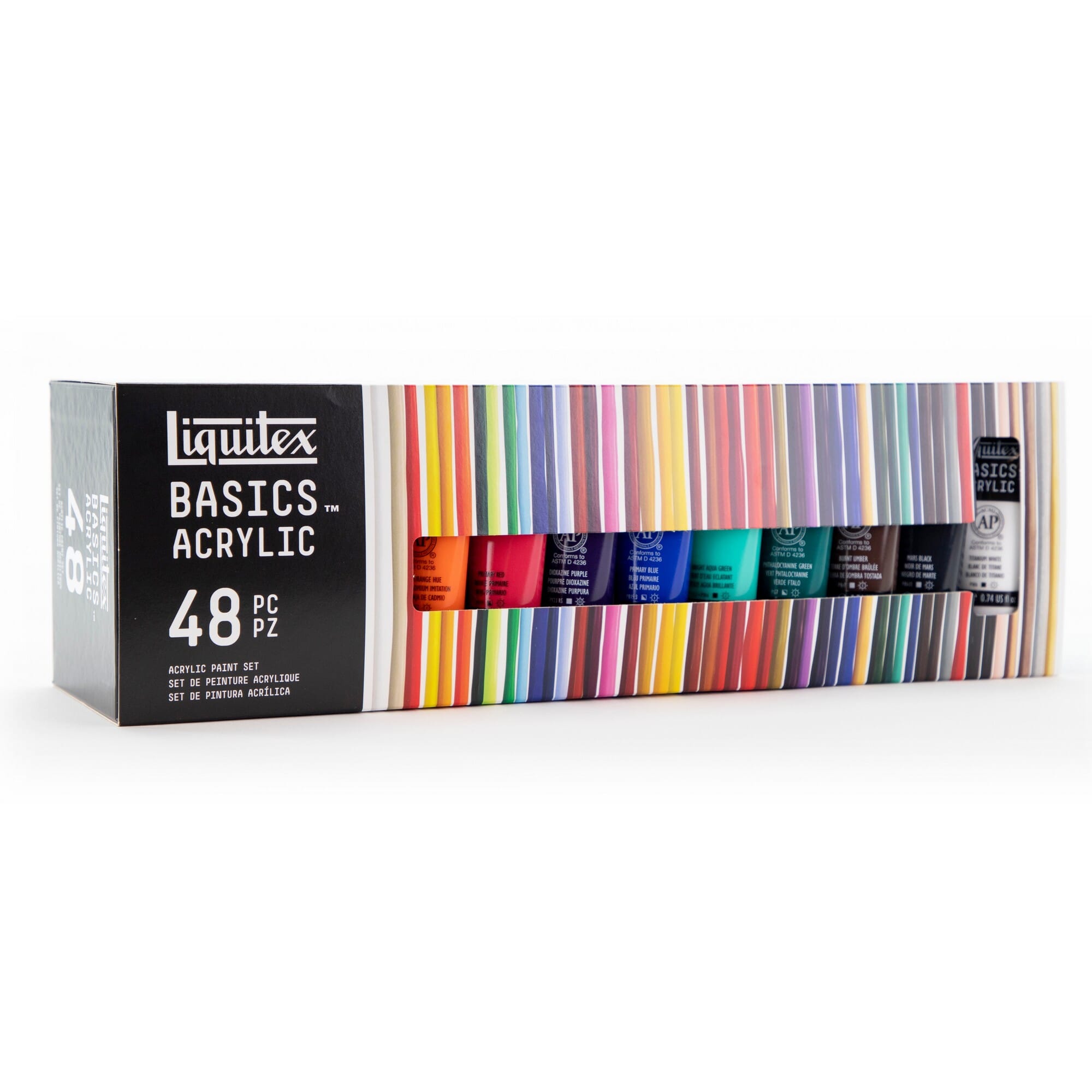 Liquitex Basics Acrylic Paint Set, 48 x 22ML (0.74-oz) Tube Set