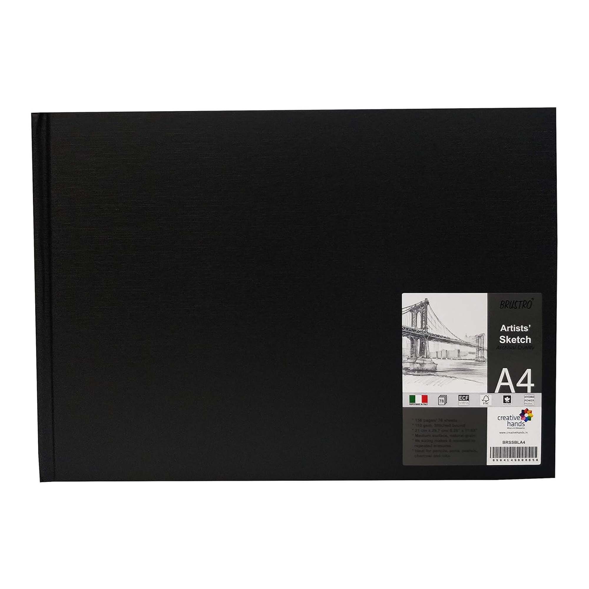 Artists' Sketch Book Stitched Bound A4 Landscape (90GSM, 156 pages)