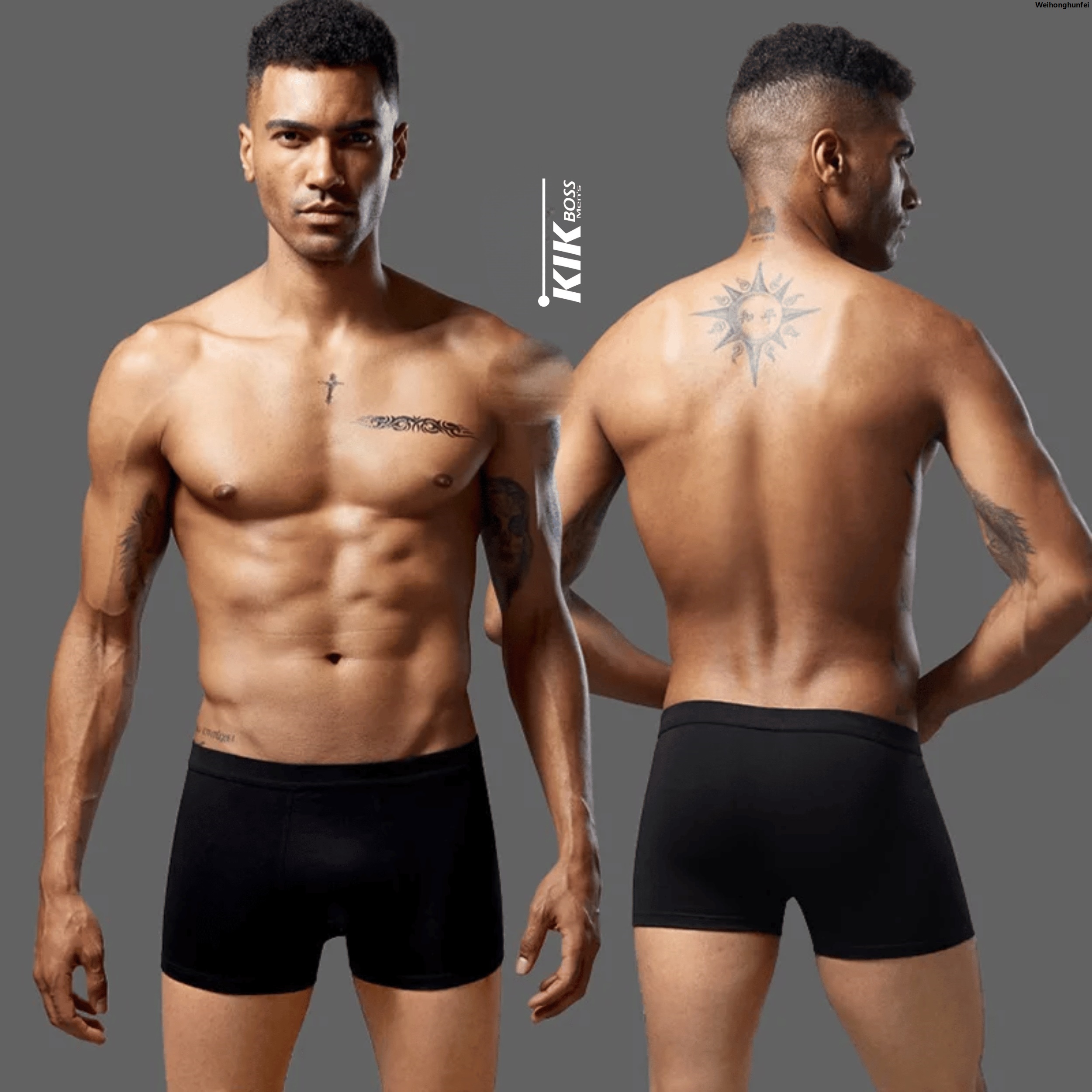 Linman WeihonghunfeiBargain price KIK BOSS Men's Boxer - BlFashion ack Soft Cotton, Breathable Comfort Men's Boxer Trunk
