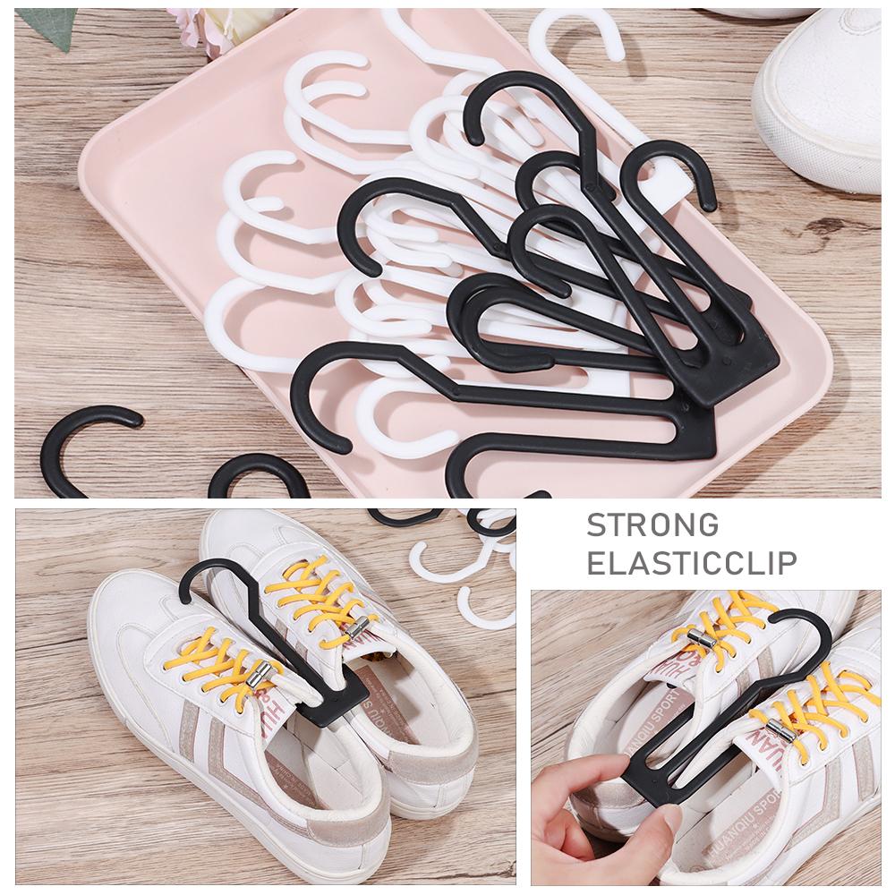 New 10 Pcs Durable Plastic Shelf Hanger Hanger Slipper Shoes Drying Hooks