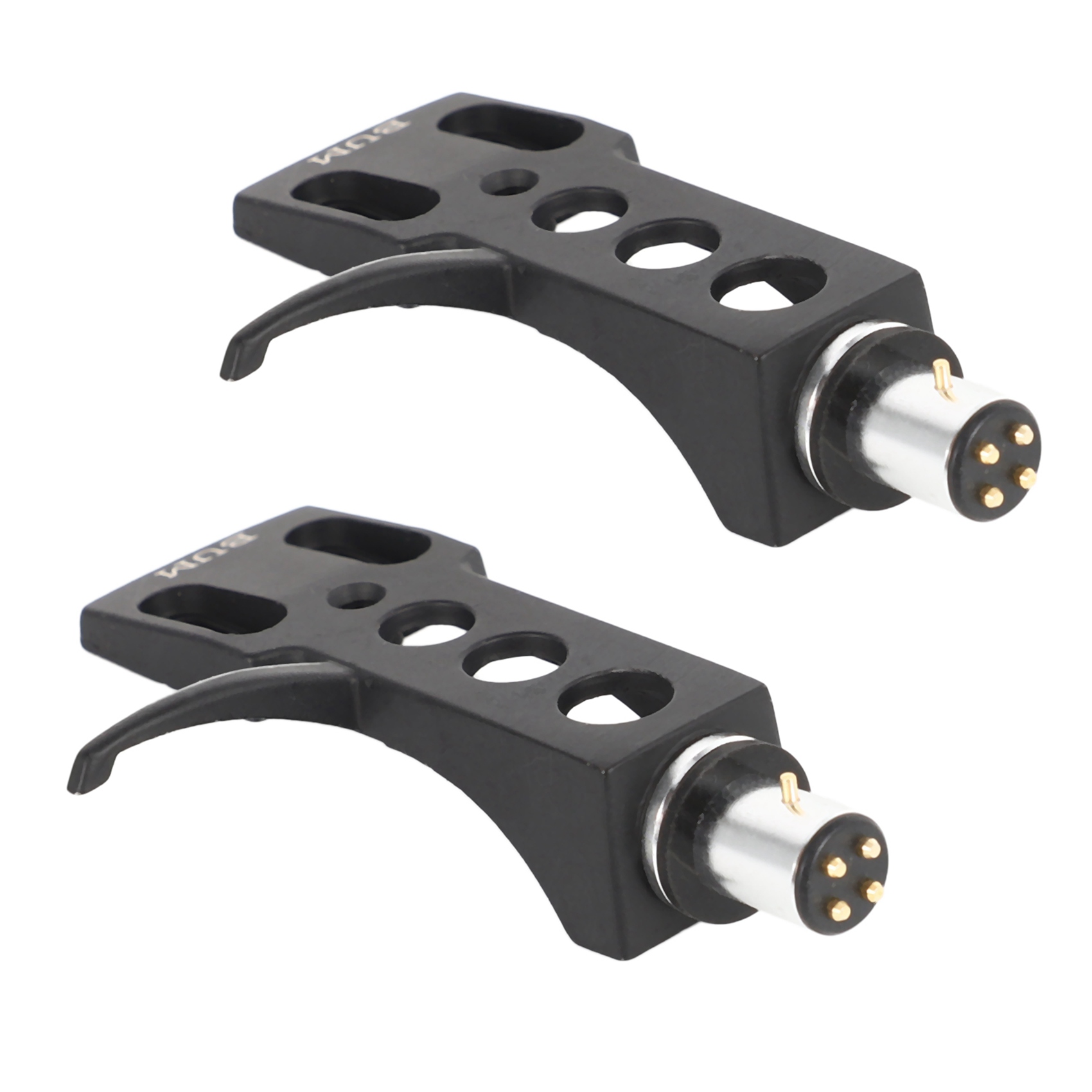 fasdaga 2X Black Turntable Headshell for for Other Turntables 4 Pin Contacts Fit Phono Turntables Headshell