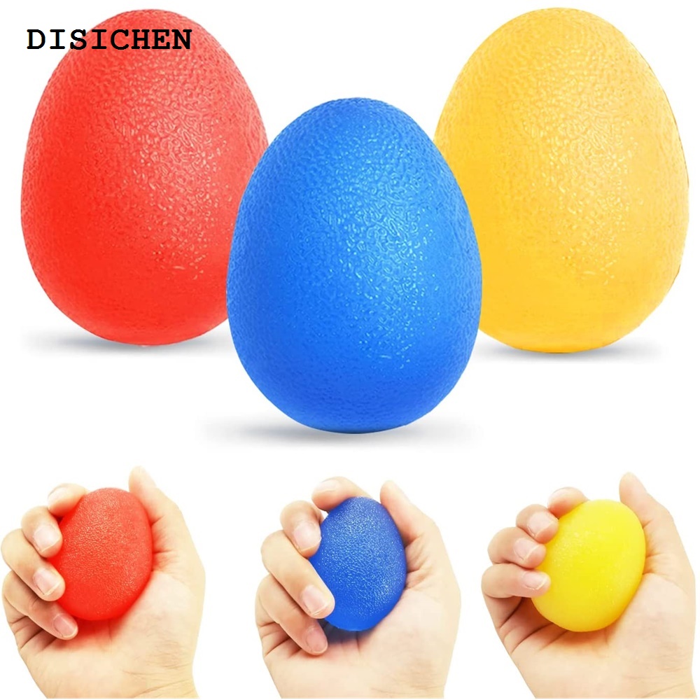 DISICHEN Luxury 1PCS Silicone Egg Ball Hand Expander Finger Heavy Exerciser Home Gym Hand Strength Gripper Strengthener Muscle Recovery Trainer