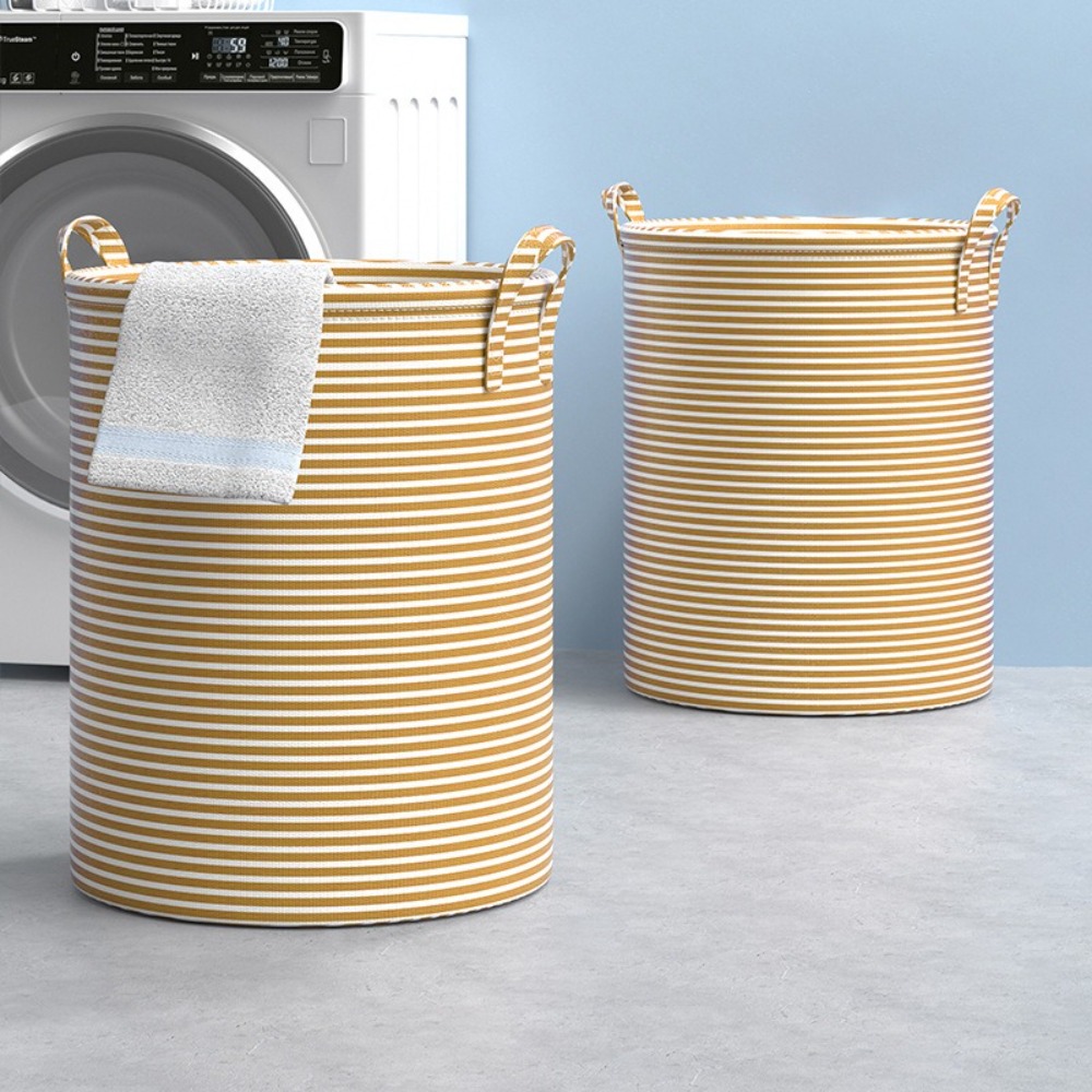 New Foldable Laundry Basket Cotton and Linen Large Capacity Storage Basket Household Sundries Dirty Clothes Storage Bag