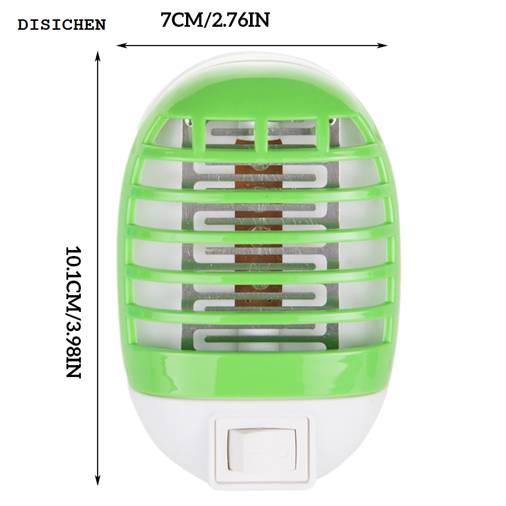 DISICHEN Affordable 2Pcs Insect Killer Electronic Physical Bug Remover Mini Indoor Flying Insect Driving Lamp US Plug Green