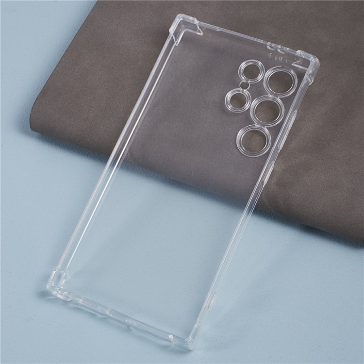 Shockproof Waterproof Transparent Case for Samsung Galaxy S24 Ultra, Soft Anti-Drop Dual Layer Cover, Crystal Clear, Full Protection, Non-Slip Grip