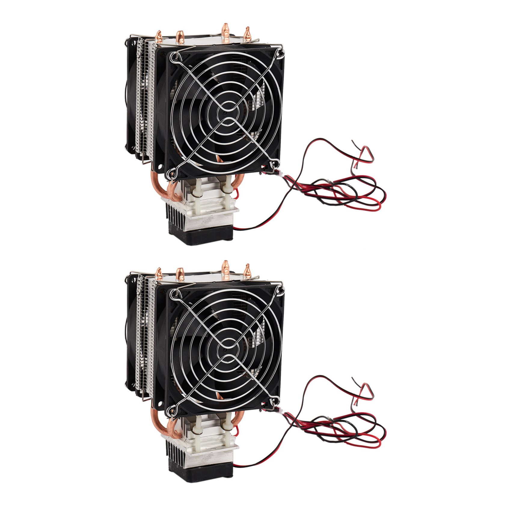 fasdaga 2X 12V 6A Thermoelectric Peltier Semiconductor Cooler Refrigeration Cooling System Kit Cooler Fan for Air Cooling