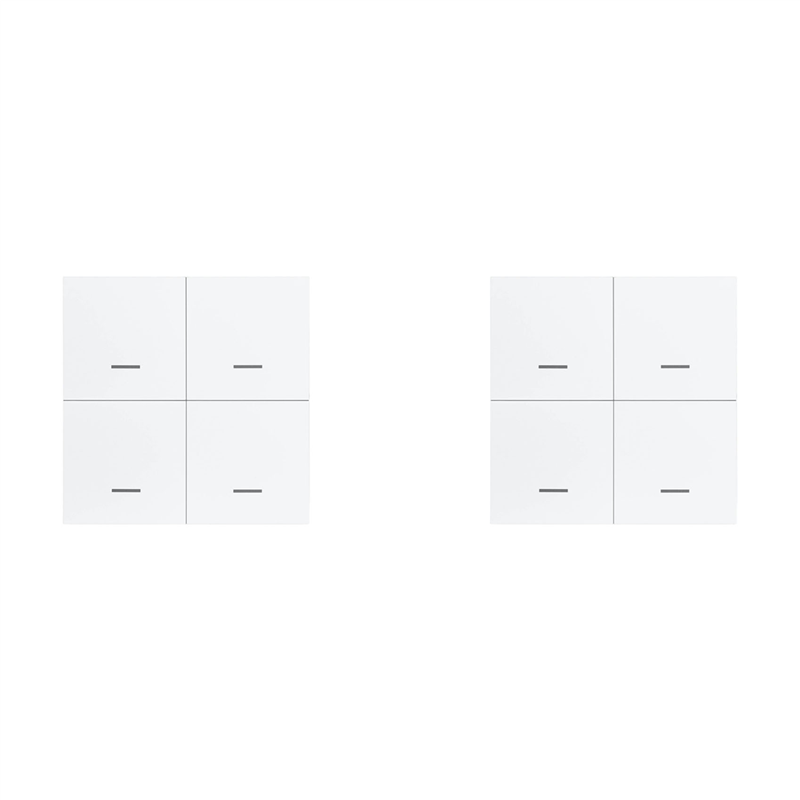 2X Tuya ZigBee Smart Scene Switch 4 Gang Smart Switch 12 Scene Switch Push Button Controller Supports Home Assistant
