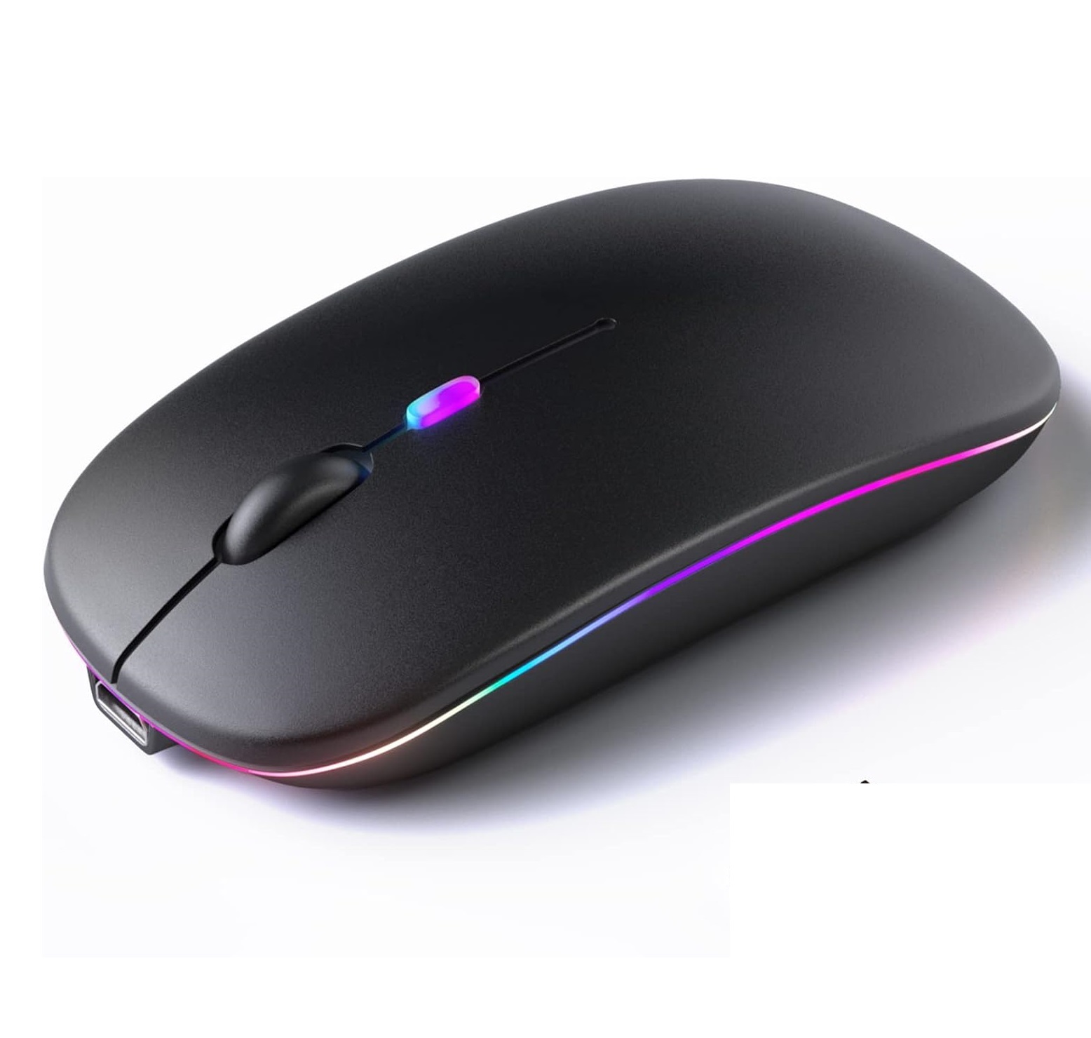 SOLID W10 Dual Mode Bluetooth And 2.4 Type C Rechargeable Mouse LED Silent Click